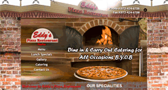 Desktop Screenshot of eddyspizzarestaurantplano.com